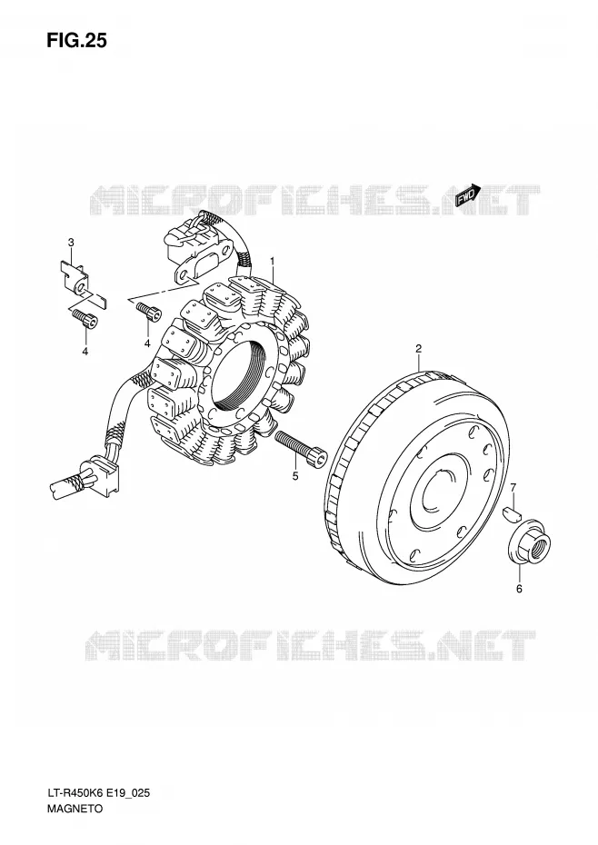 ONTSTEKING Suzuki QUAD 450 QUADRACER 2010  LT-R450ZL0(E19)