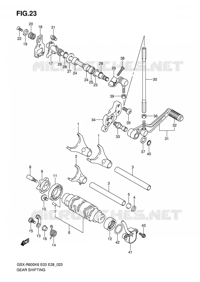 SCHAKELEN ASSY Suzuki MOTO 600 GSX-R 2006  GSX-R600K6(E3/E28)