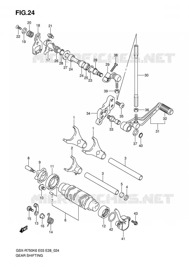SCHAKELEN ASSY Suzuki MOTO 750 GSX-R 2006  GSX-R750K6(E3/E28)