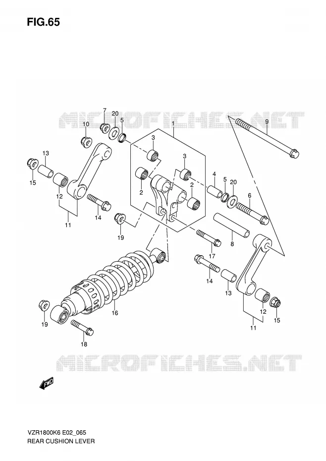 SCHOKBREKER AANEENSCHAKELING Suzuki MOTO 1800 INTRUDER 2010  VZR1800U2L0(E2)