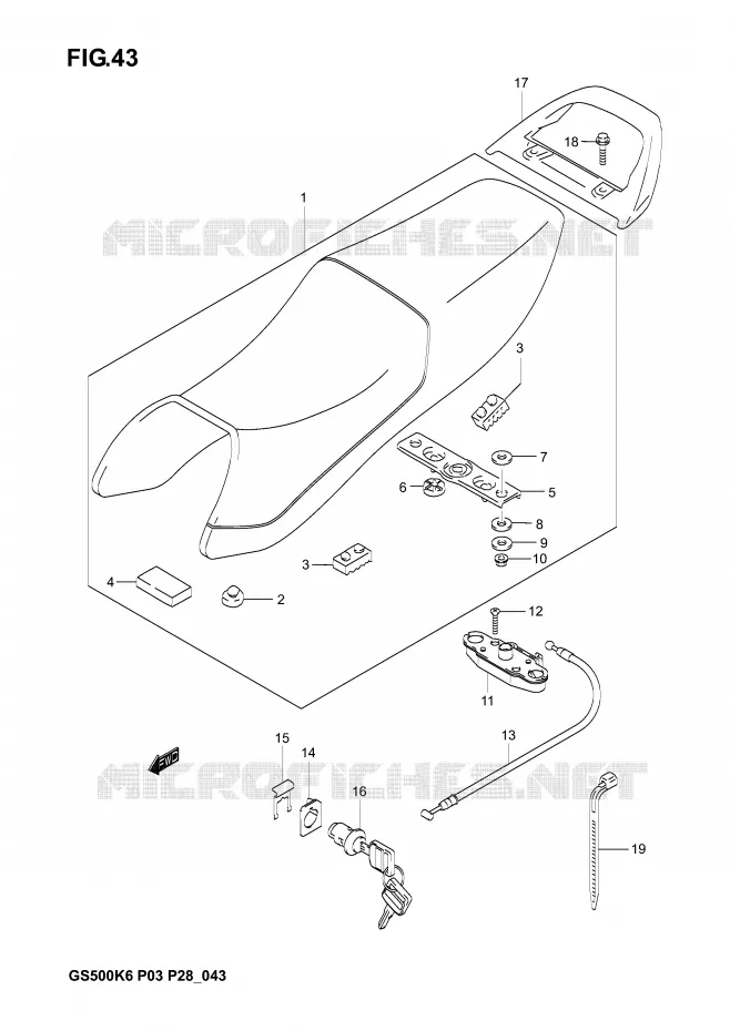 SEAT Suzuki MOTO 500 GS-F 2004  GS500FK4(P3)
