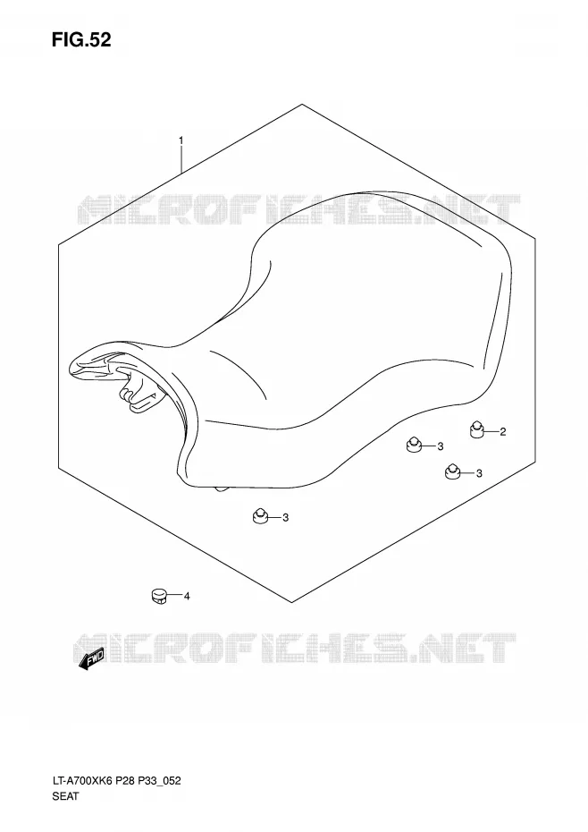 SEAT Suzuki QUAD 700 KINGQUAD 2007  LT-A700XK7(P28/P33)