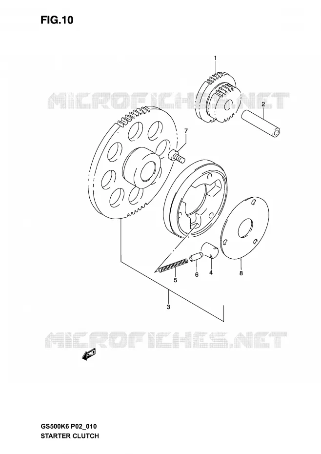 STARTMOTOR CLUTCH Suzuki MOTO 500 GS-F 2006  GS500FUK6(P19)
