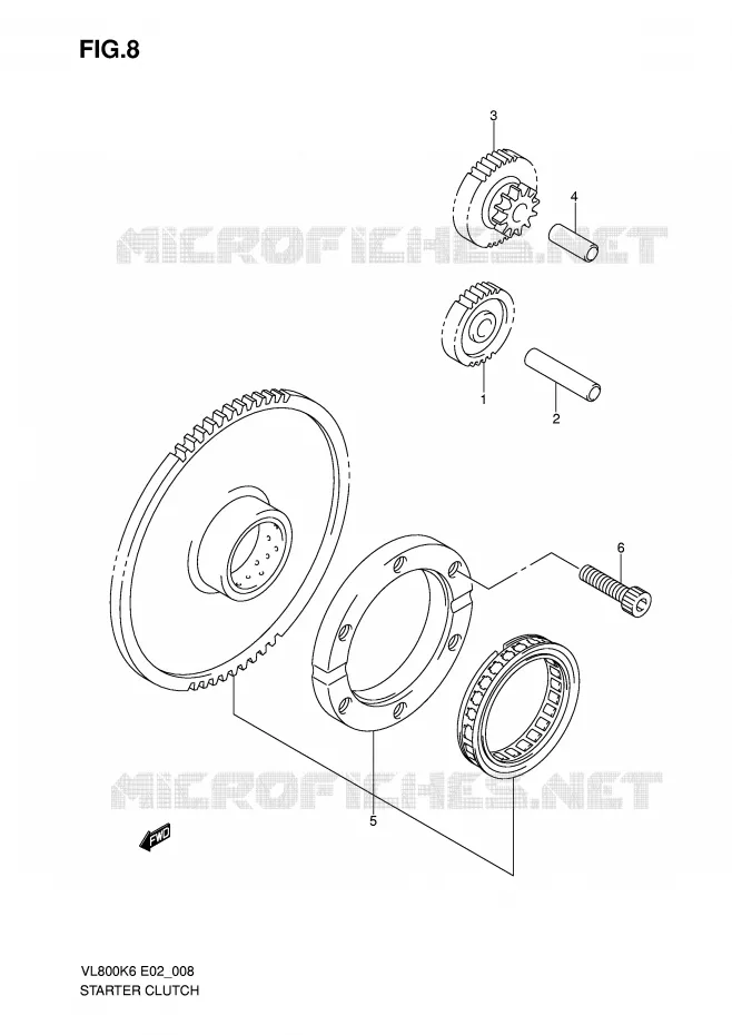 STARTMOTOR CLUTCH Suzuki MOTO 800 VOLUSIA 2007  VL800UEK7(E2)