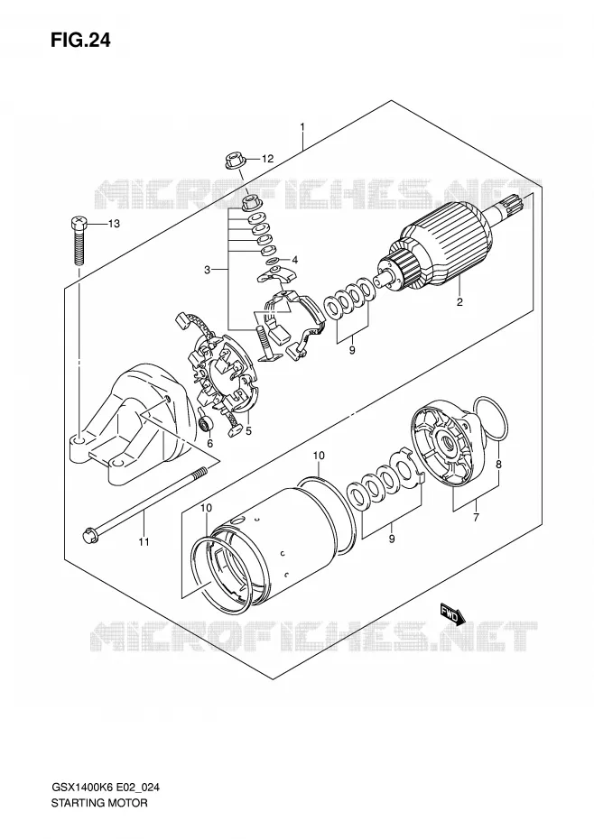 STARTMOTOR Suzuki MOTO 1400 GSX 2006  GSX1400K6(E2)