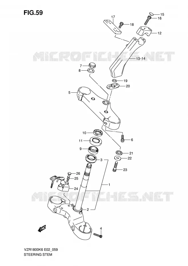 STUURKOLOM Suzuki MOTO 1800 INTRUDER 2010  VZR1800L0(E2)