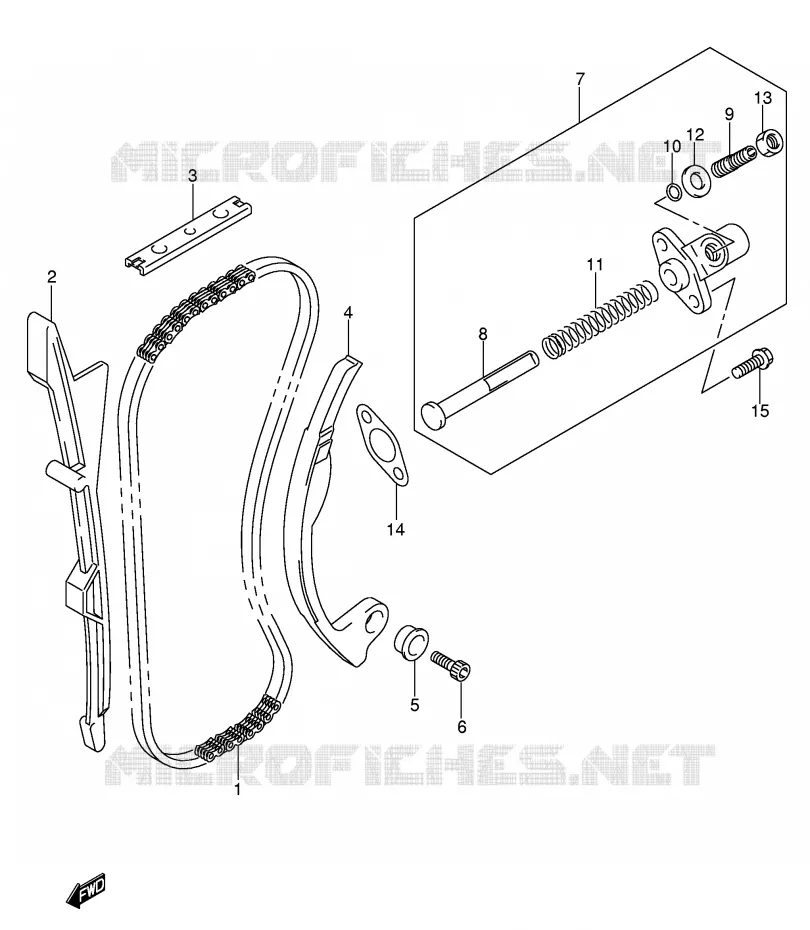 TIMING (MODELE K5/K6) Suzuki MOTO 450 RM-Z 2007  RM-Z450K7(E3/E28)