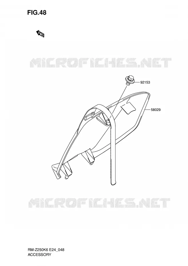 ACCESSOIRE Suzuki MOTO 250 RM-Z 2006  RM-Z250K6(E24)