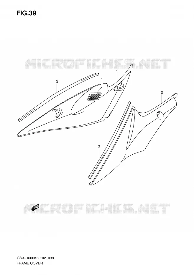 ACHTER KUIP Suzuki MOTO 600 GSX-R 2007  GSX-R600K7(E2)