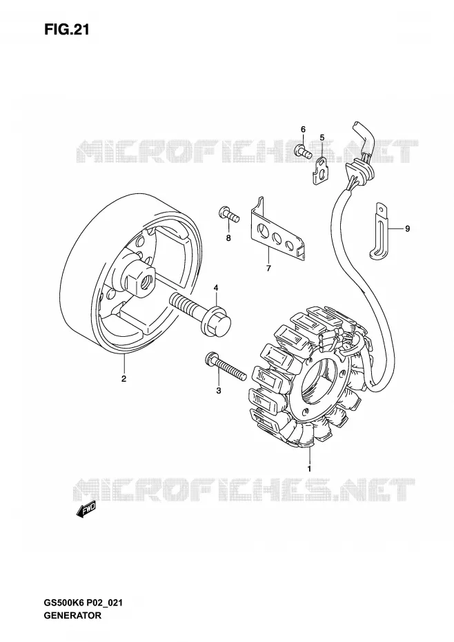 ALTERNATOR Suzuki MOTO 500 GS-E 2005  GS500UK5(P19)