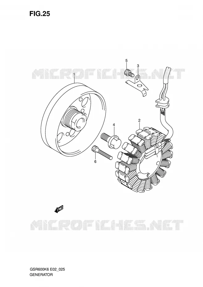 ALTERNATOR Suzuki MOTO 600 GSR 2007  GSR600K7(E2)