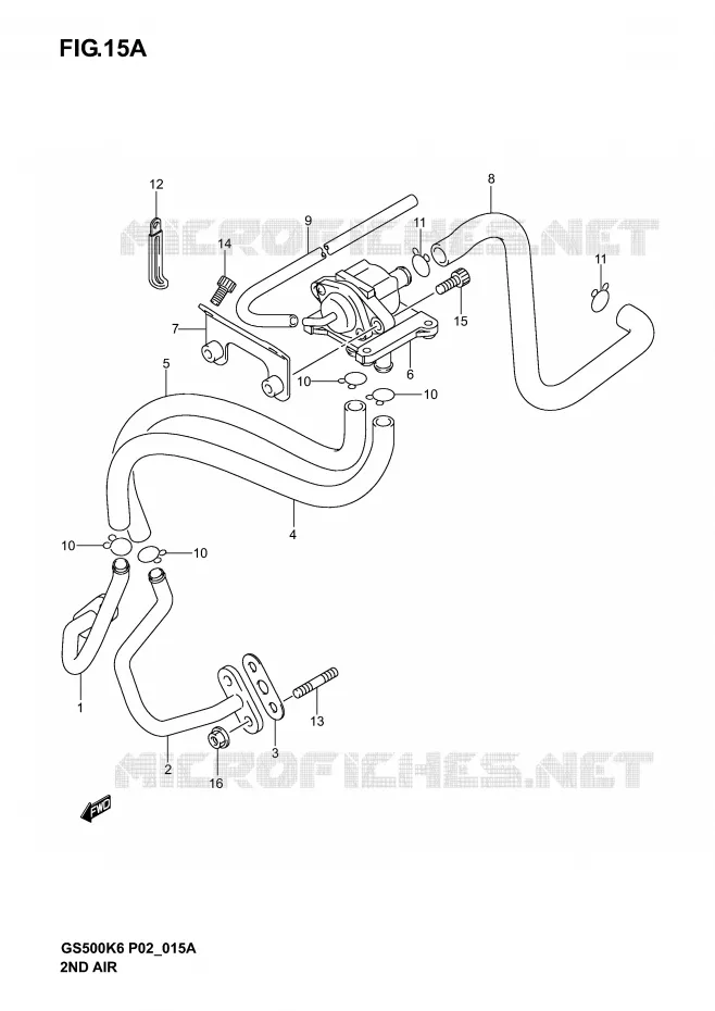 ANTI VERVUILINGS SYSTEM (MODELE K4/K5/K6 P2, P19, P54) Suzuki MOTO 500 GS-F 2005  GS500FUK5(P19)