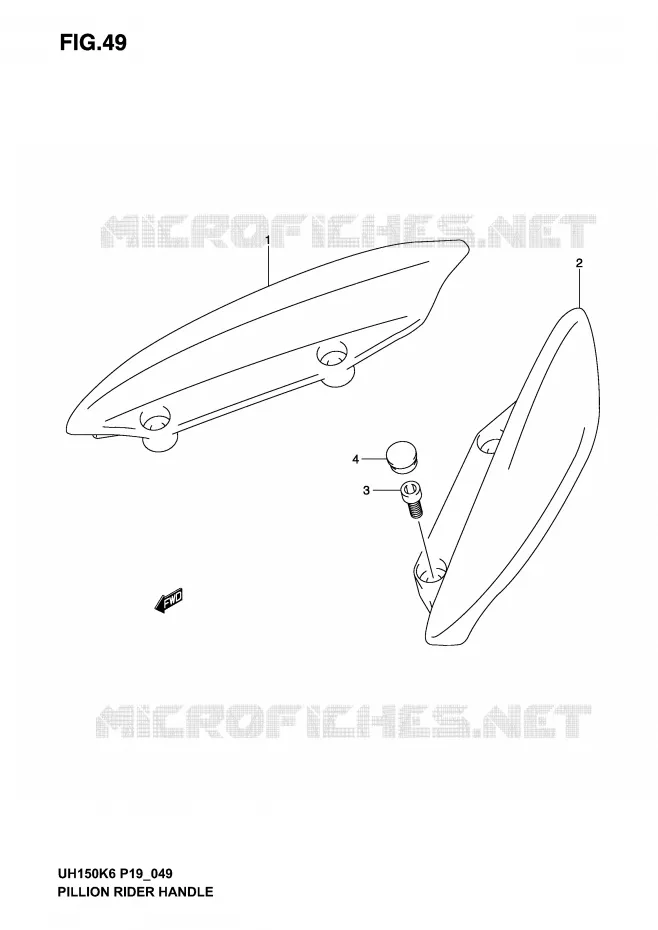 BACKREST (MODELE K2) Suzuki SCOOTER 150 BURGMAN 2006  UH150K6(P19)