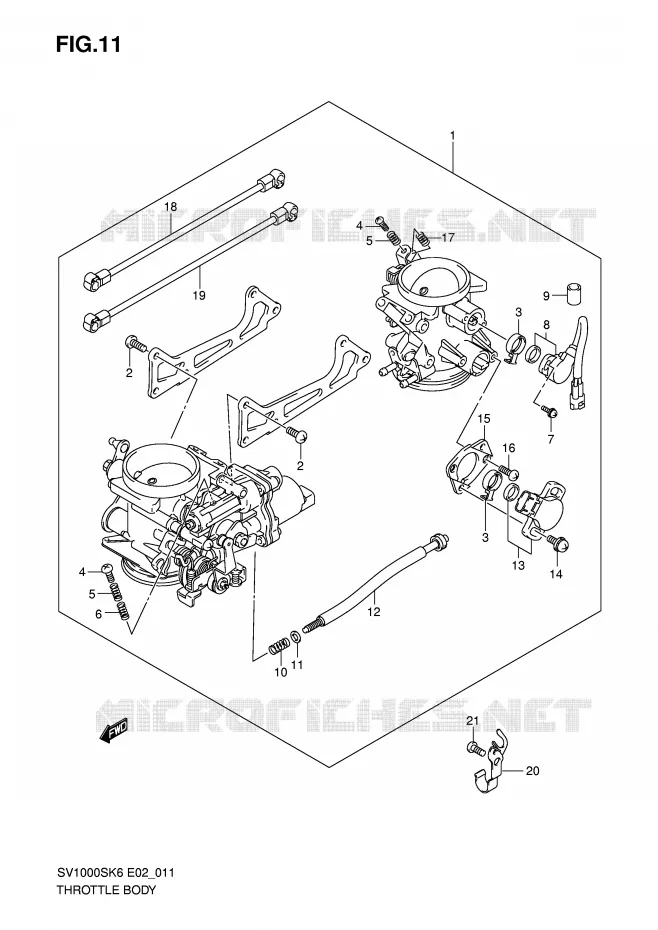 BRANDSTOFINJECTIE ASSY Suzuki MOTO 1000 SV 2006  SV1000K6(E2)