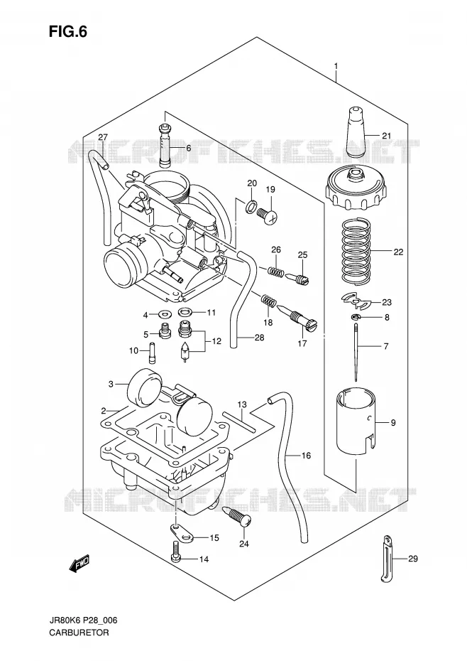 CARBURATOR Suzuki MOTO 80 JR 2006  JR80K6(P28)
