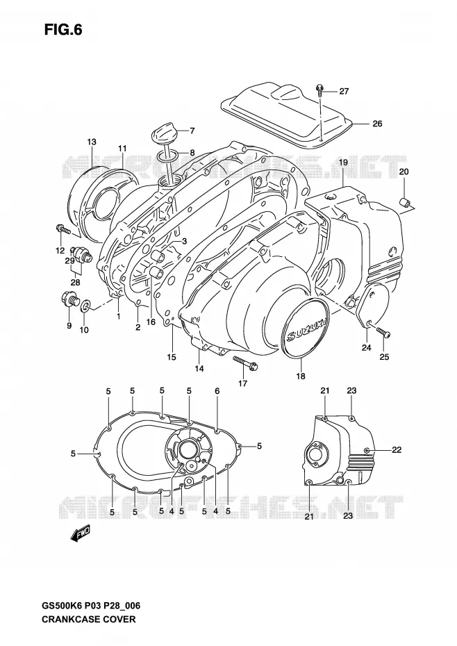 CASING Suzuki MOTO 500 GS-E 2005  GS500K5(P3)