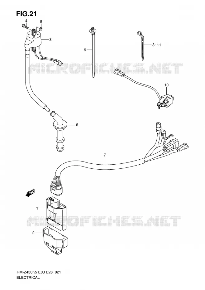 ELEKTRISCH Suzuki MOTO 450 RM-Z 2007  RM-Z450K7(E3/E28)