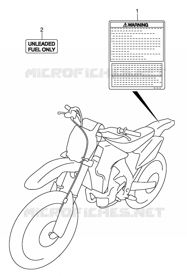 ETIKET Suzuki MOTO 450 RM-Z 2007  RM-Z450ZK7(E3/E28)