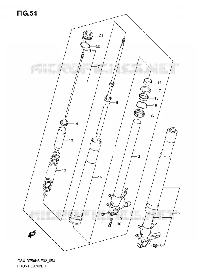 FRONT SCHOKDEMPER Suzuki MOTO 750 GSX-R 2007  GSX-R750U2K7(E2)