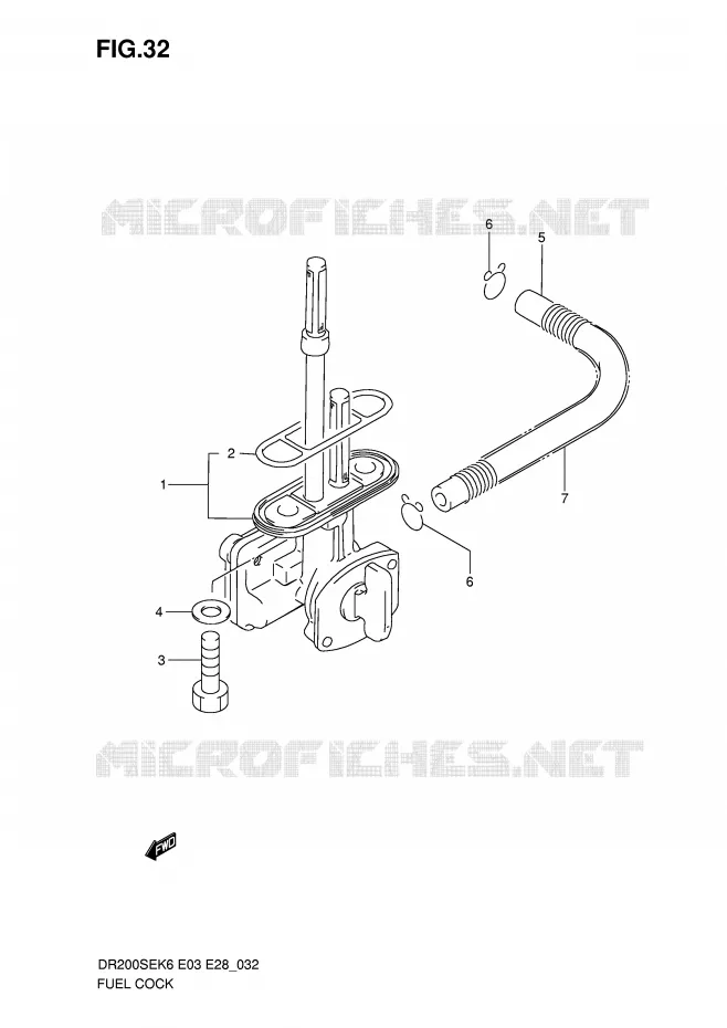 FUEL COCK Suzuki MOTO 200 DR 2007  DR200SEK7(E3/E28)