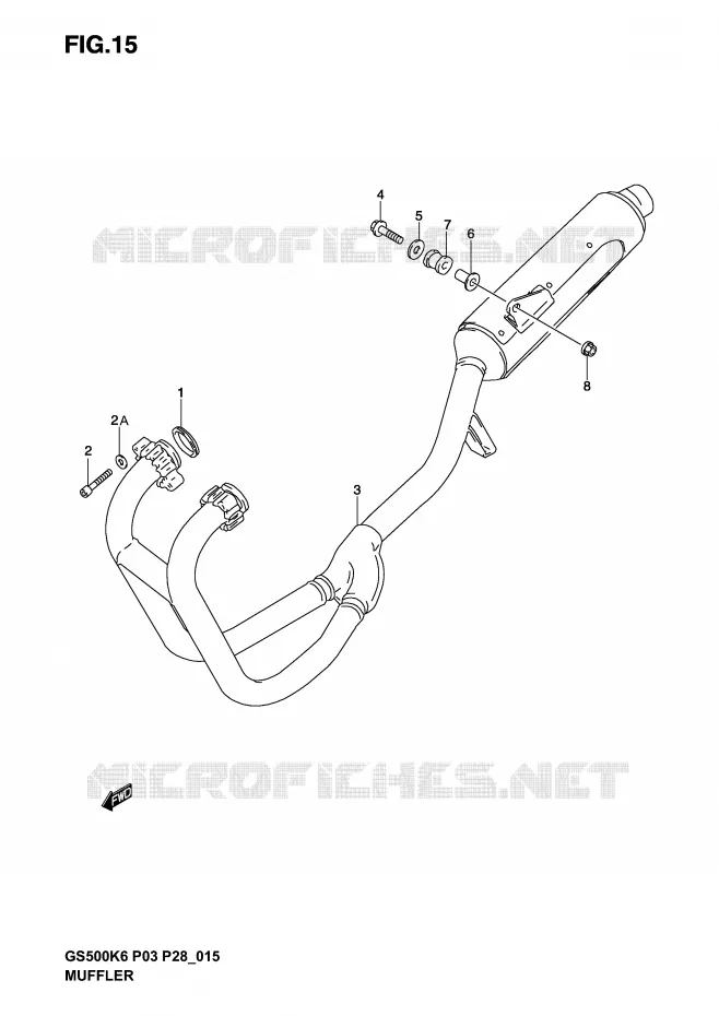 GELUIDDEMPER Suzuki MOTO 500 GS-E 2003  GS500K3(P3)