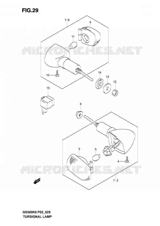 INDICATOREN (GS500K3 P24) Suzuki MOTO 500 GS-F 2006  GS500FK6(P19)