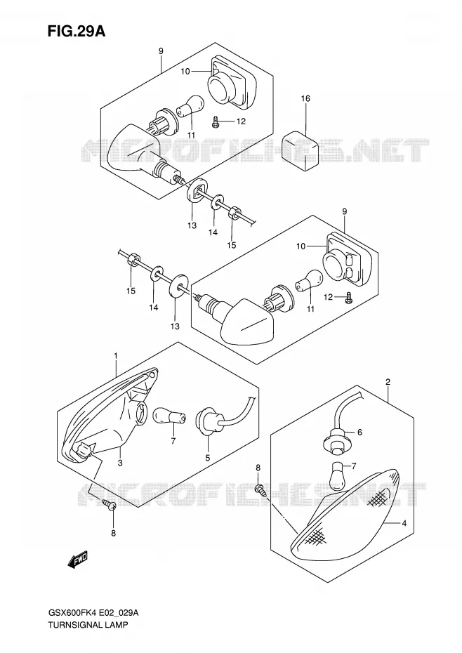 INDICATOREN (MODELE K6) Suzuki MOTO 600 GSX-F 2006  GSX600FK6(E2)