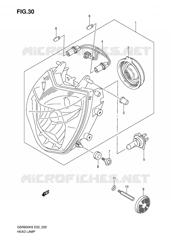 KOPLAMP Suzuki MOTO 600 GSR 2007  GSR600K7(E2)