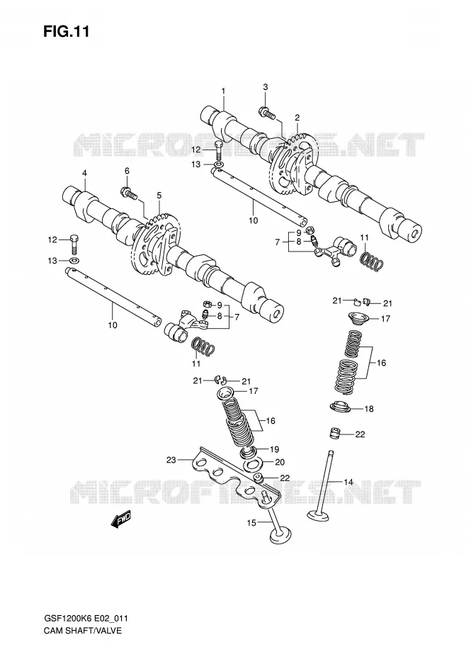 NOKKENAS - VALVES Suzuki MOTO 1200 BANDIT 2006  GSF1200AK6(E2)