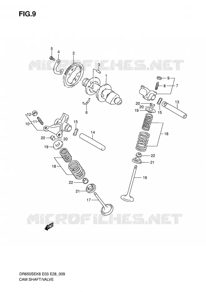 NOKKENAS - VALVES Suzuki MOTO 650 DR 2008  DR650SEK8(E3/E28)