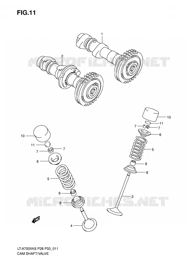 NOKKENAS - VALVES Suzuki QUAD 700 KINGQUAD 2007  LT-A700XK7(P28/P33)