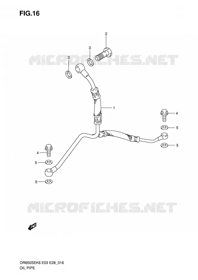 OLIE SLANG Suzuki MOTO 650 DR 2007  DR650SEK7(E3/E28)