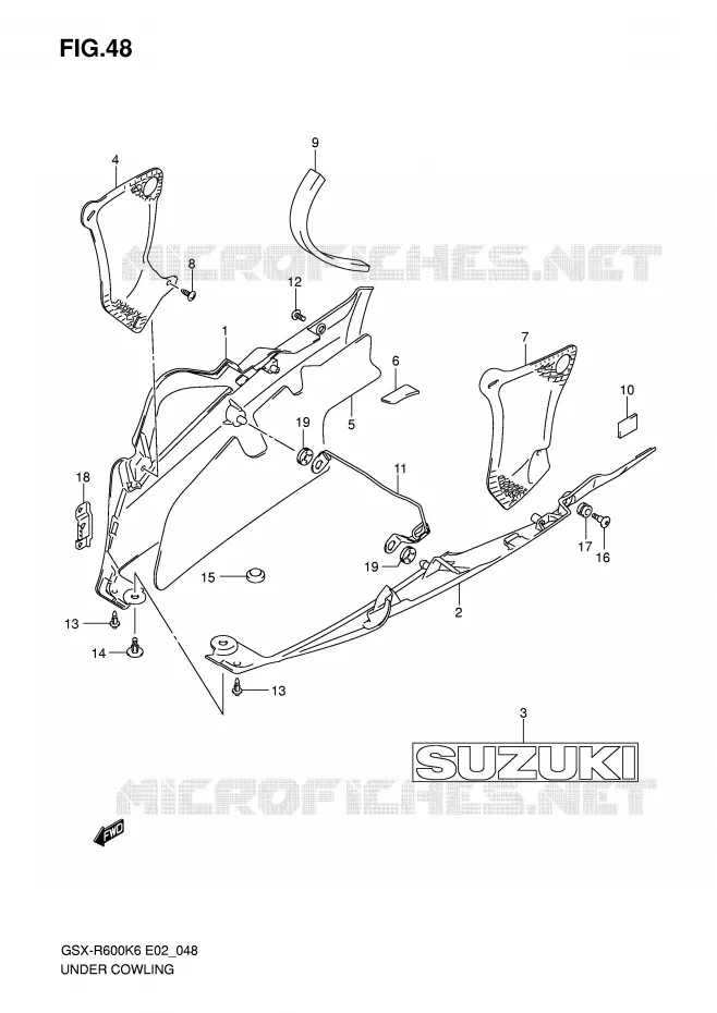 ONDER COWLING Suzuki MOTO 600 GSX-R 2006  GSX-R600K6(E2)