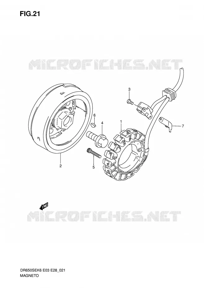ONTSTEKING Suzuki MOTO 650 DR 2007  DR650SEK7(E3/E28)