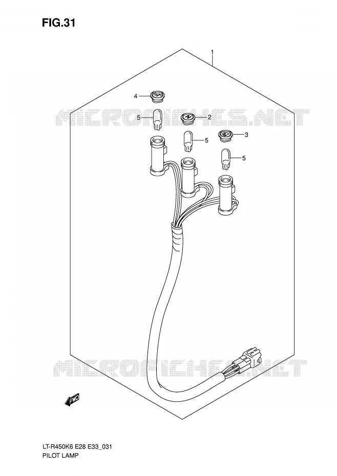 PILOT LAMPEN Suzuki QUAD 450 QUADRACER 2009  LT-R450ZK9(E28/E33)