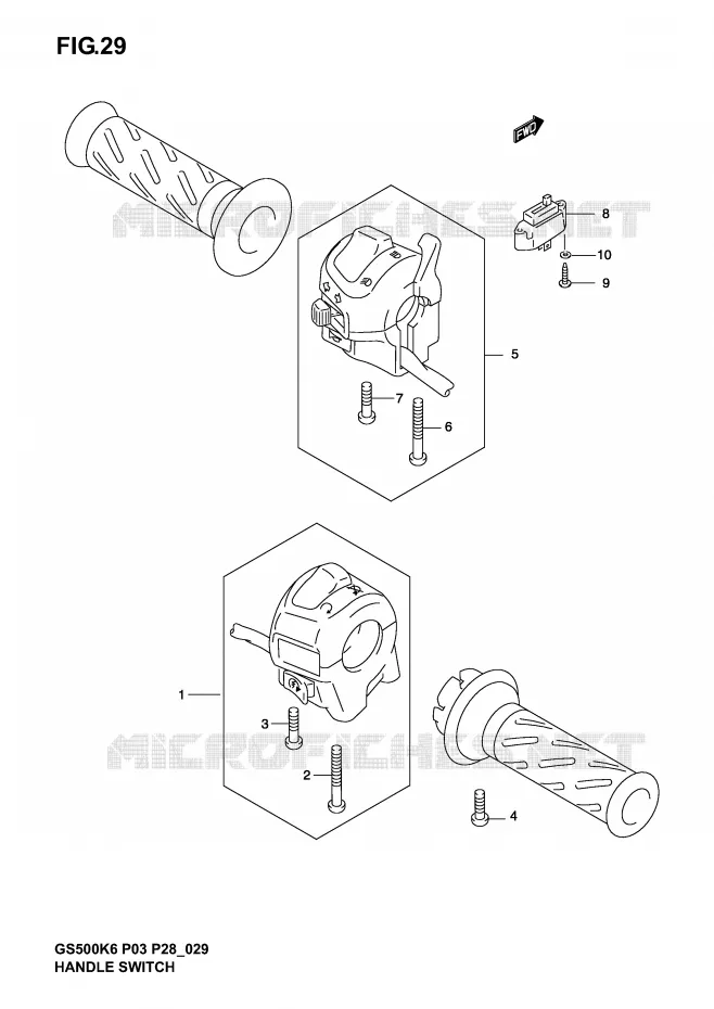 SCHAKELAARS (MODELE K3/K4/K5) Suzuki MOTO 500 GS-E 2004  GS500K4(P3)