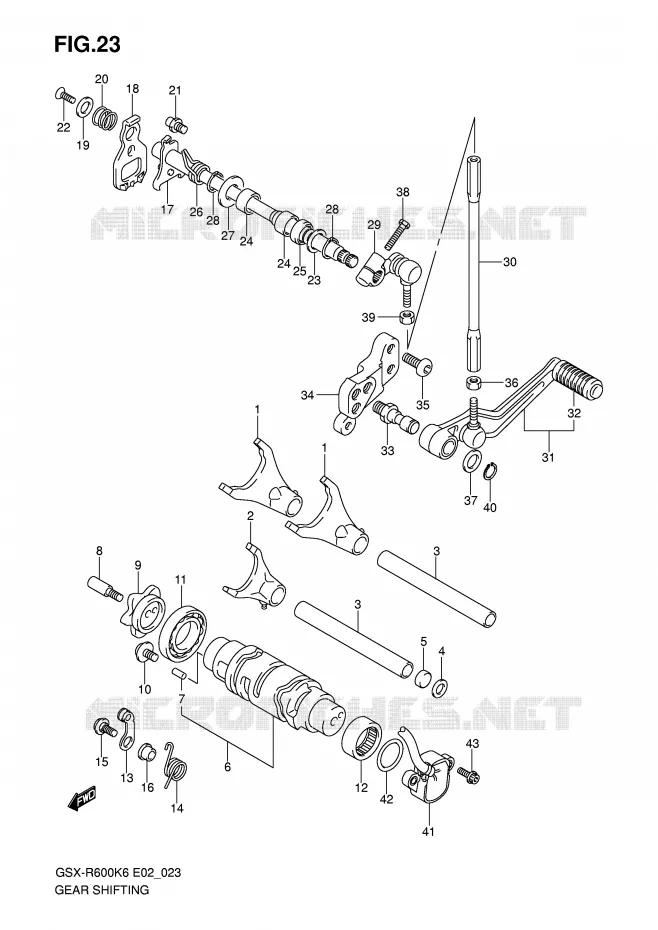 SCHAKELEN ASSY Suzuki MOTO 600 GSX-R 2007  GSX-R600U3K7(E2)