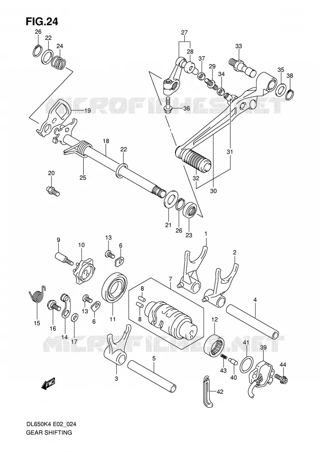 SCHAKELEN ASSY Suzuki MOTO 650 V-STROM 2004  DL650U3K4(E2)