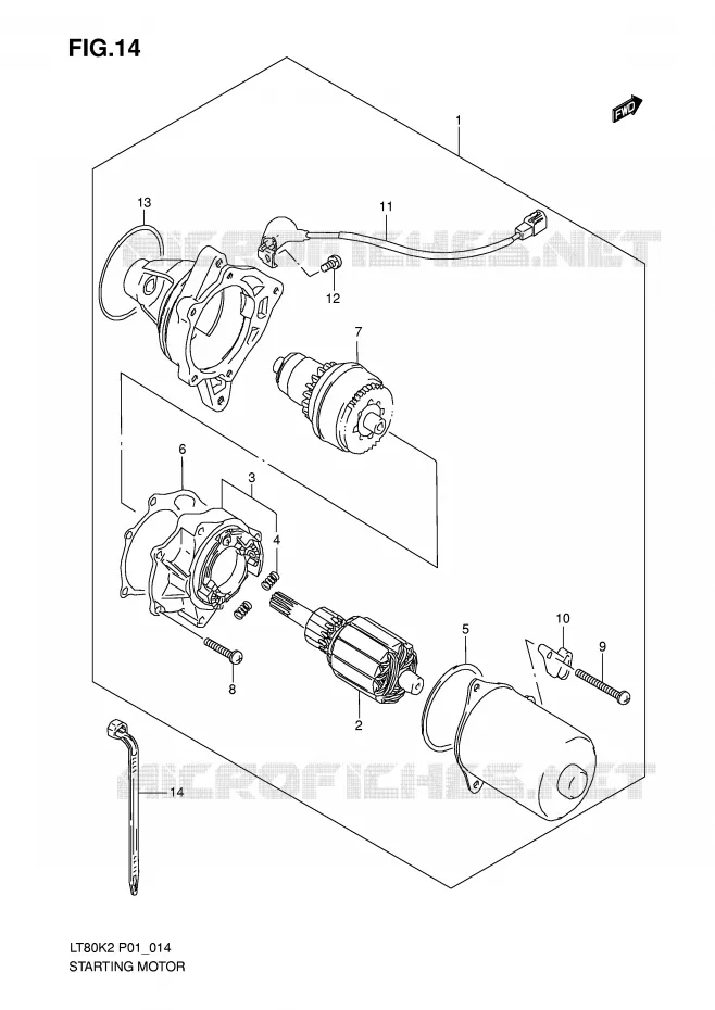 STARTMOTOR Suzuki QUAD 80 QUADSPORT 2006  LT80K6(P1)