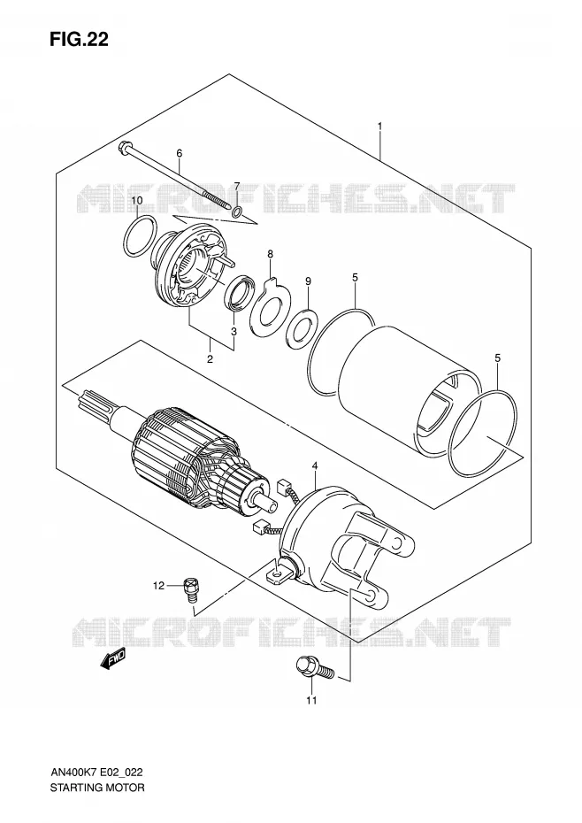 STARTMOTOR Suzuki SCOOTER 400 BURGMAN 2010  AN400AL0(E2)
