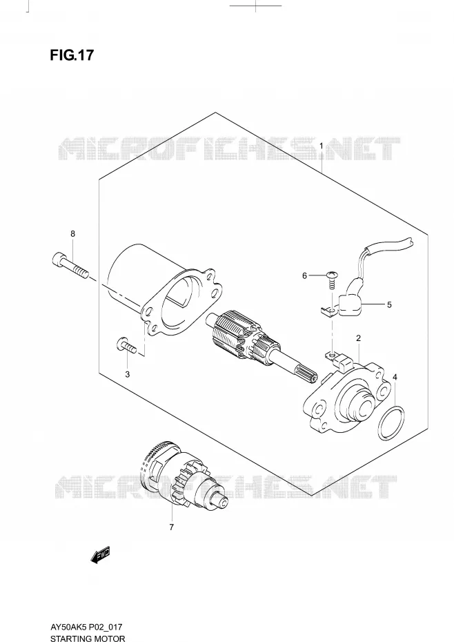 STARTMOTOR Suzuki SCOOTER 50 KATANA 2005  AY50AK5