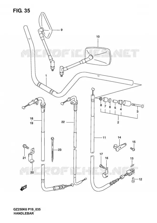 STUUR Suzuki MOTO 250 MARAUDER 2006  GZ250K6(P19)