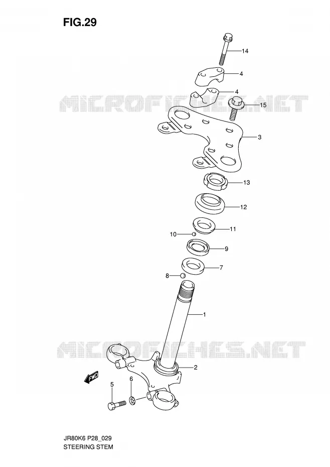 STUURKOLOM Suzuki MOTO 80 JR 2006  JR80K6(P28)