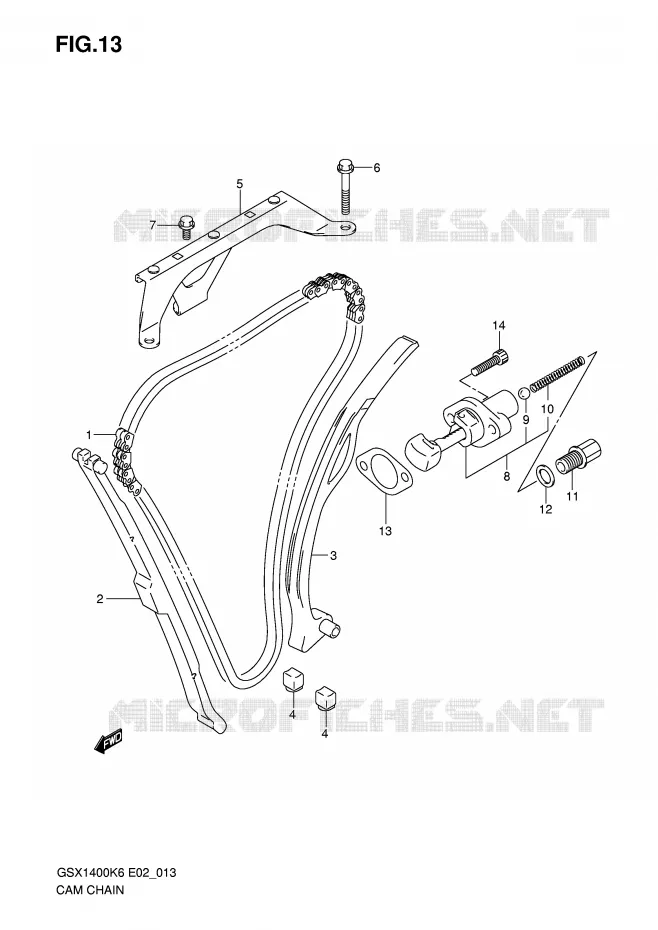TIMING Suzuki MOTO 1400 GSX 2007  GSX1400ZK7(E2)