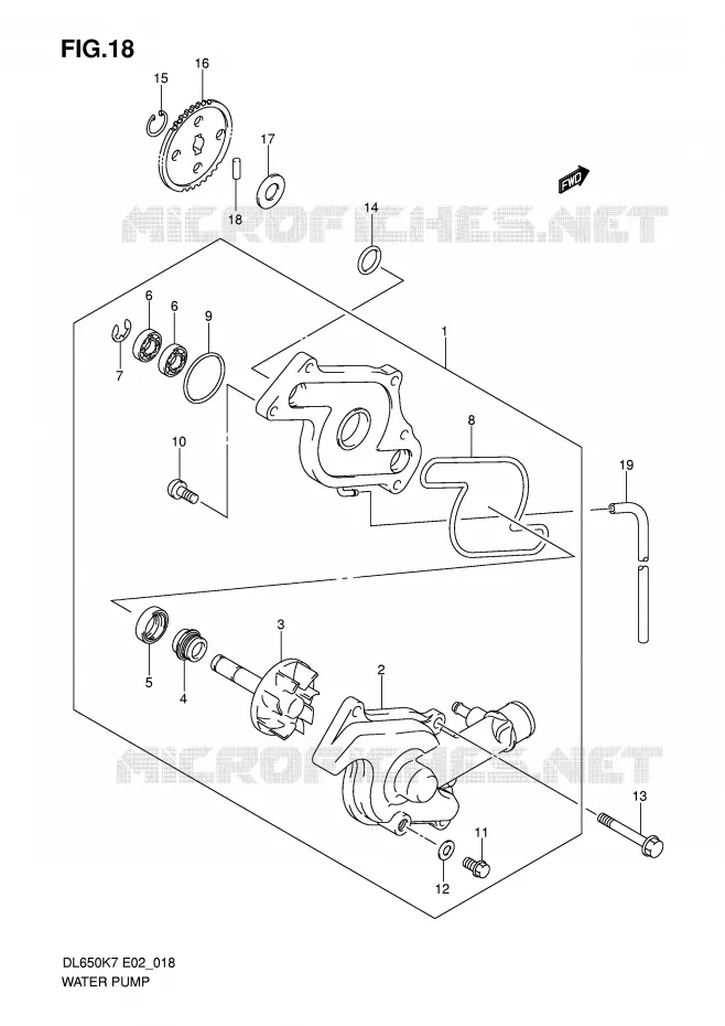 WATERPOMP Suzuki MOTO 650 V-STROM 2007  DL650AK7(E2)