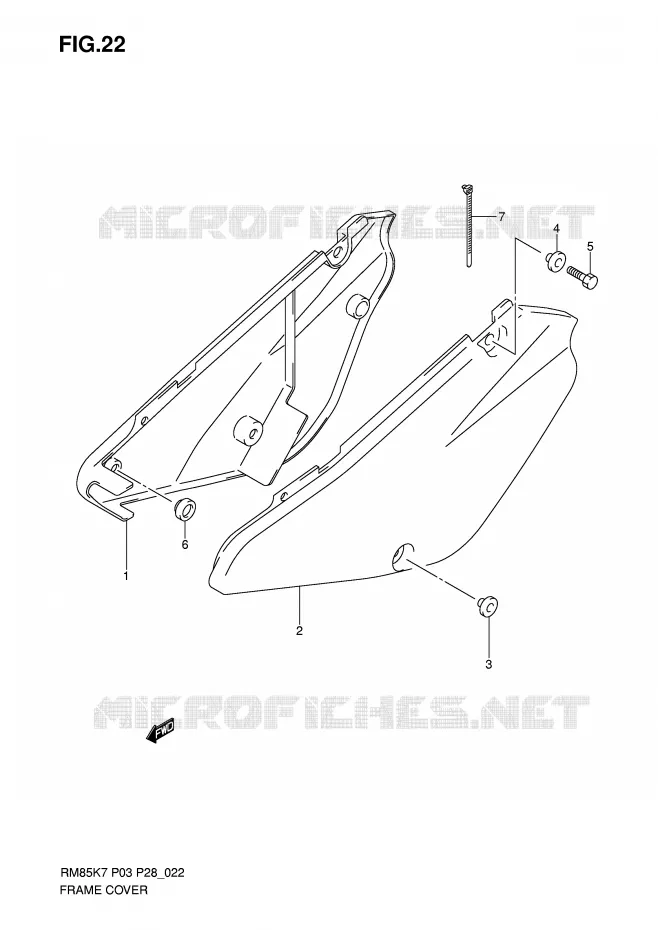 ACHTER KUIP Suzuki MOTO 85 RM 2010  RM85LL0(P3/P28)