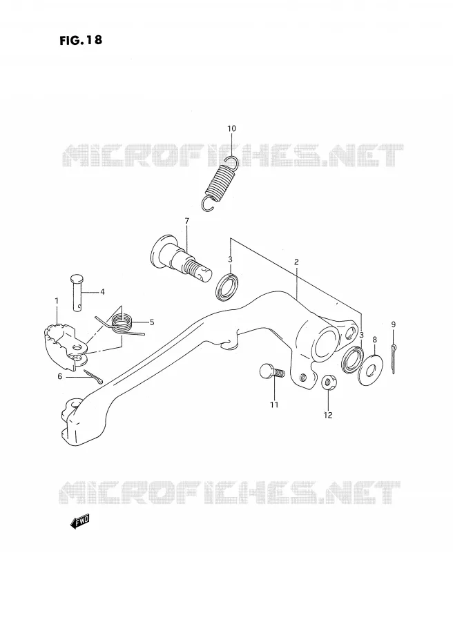 ACHTERREM Suzuki MOTO 250 RM 1994  RM250R(E2)