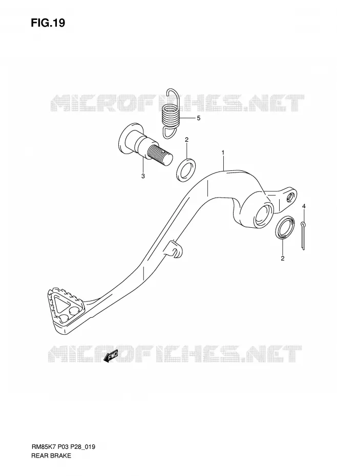 ACHTERREM Suzuki MOTO 85 RM 2008  RM85LK8(P3/P28)