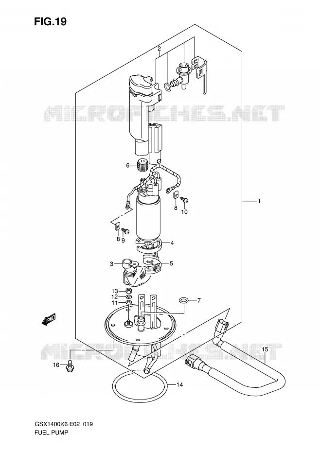 BENZINE POMP Suzuki MOTO 1400 GSX 2007  GSX1400K7(E2)