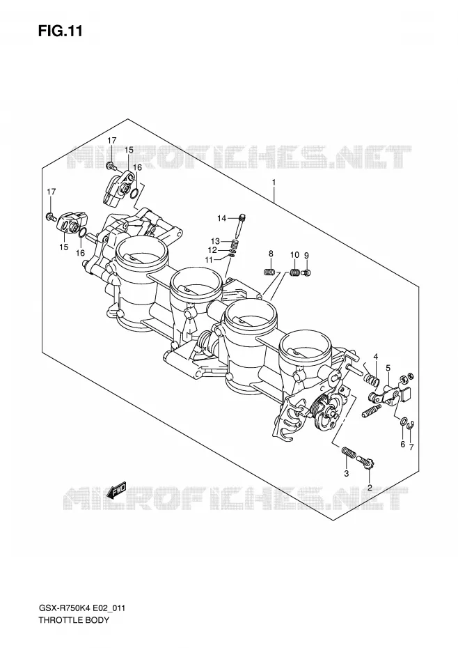 BRANDSTOFINJECTIE ASSY Suzuki MOTO 750 GSX-R 2004  GSX-R750K4(E2)